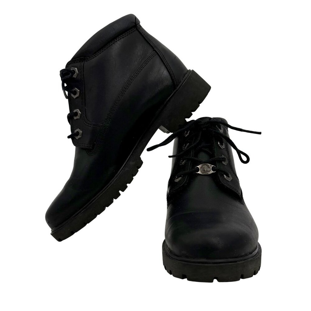 Timberland Nellie Black Leather Chukka Boot • Waterproof Streetwear Urban Grunge - Picture 2 of 16